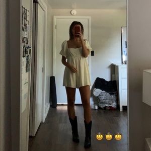 Uo Christiana Square Neck Romper 